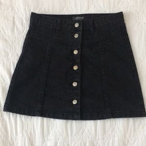 TOP SHOP BLACK DENIM SKIRT